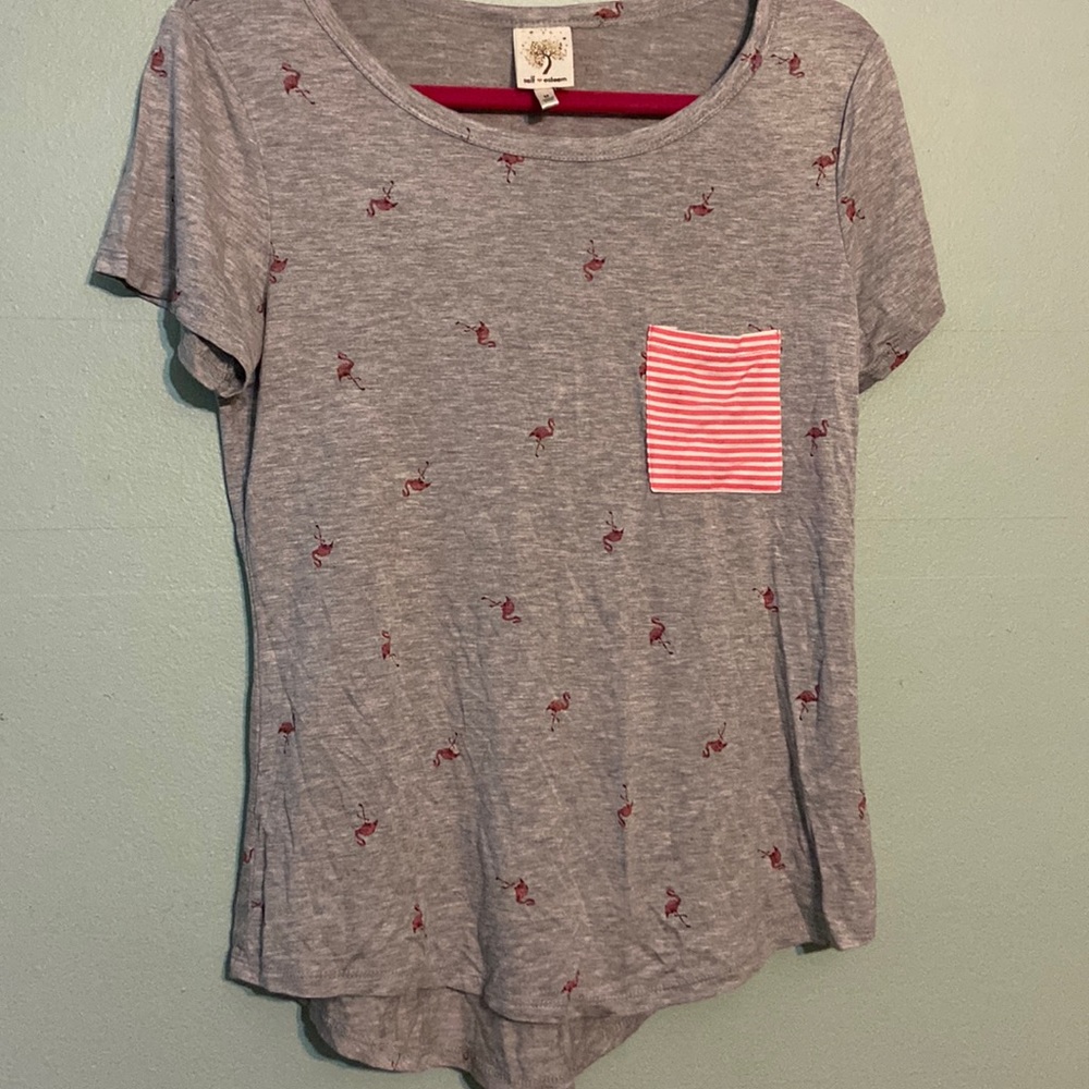 Flamingo pocket tee